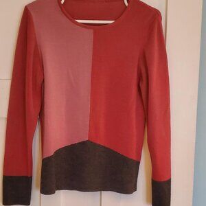 Pink and Gray wool sweater from France